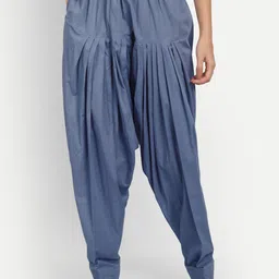 APELLA Women Grey Solid Cotton Loose Fit Salwar-22