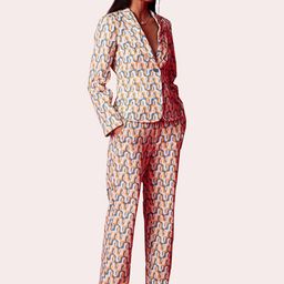 Muvazo Printed Cotton Single-Breasted Blazer-image-40