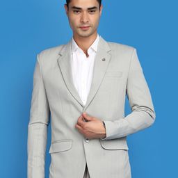 V-Mart Notched Lapel Long Sleeves Lycra Single-Breasted Blazer-image-52