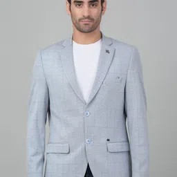 Cantabil Self Design Notched Lapel Collar Single-Breasted Slim Fit Casual Blazer-image-77