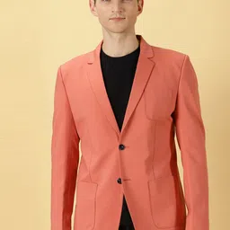 Thomas Scott Slim Fit Notched Lapel Collar Single-Breasted Casual Blazer-picture-29