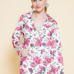 BAESD Floral Printed Notched Lapel Scuba Blazer-picture-17