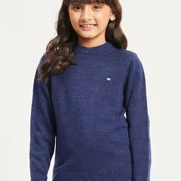 Purple United Kids Round Neck Acrylic Pullover-image-59