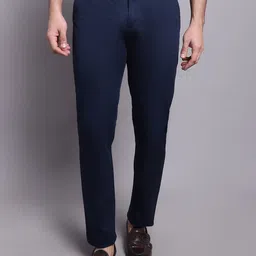 Cantabil Men Comfort Fit Cotton Chinos Trousers-image-82