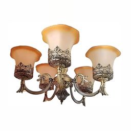 Whiteray Beige & Orange Textured Traditional Ceiling Lamp-30