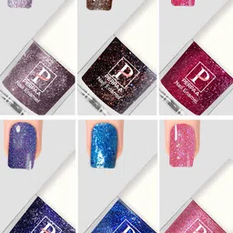 PERPAA Set Of 6 Glitter Light Flashing Sparkly Gel Nail Polish - 5ml Each-image-35