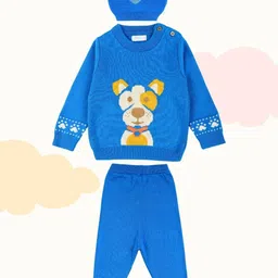 Greendeer Unisex Kids Woven Design Long Sleeves Sweatshirt With Joggers & Cap-image-27