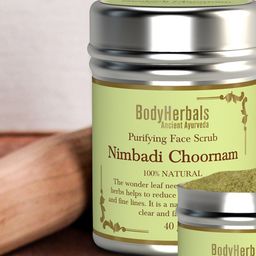 BodyHerbals Nimbadi Choornam Purifying Face Scrub For Skin Brightening 40g-10
