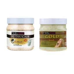 FEELHIGH Set of De Tan & Gold Scrub for Face & Body - 500 ml Each-10