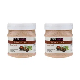FEELHIGH Set of 2 Shea Butter Scrub with Coconut Oil For Face & Body - 500 ml Each-11
