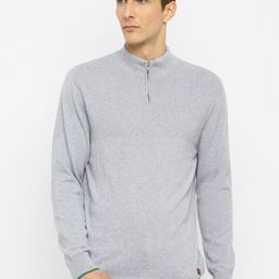 Turtle Men Grey Solid Pullover-image-45