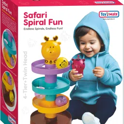 Safari Spiral Fun – 4-Tier Jungle Rolling Ball Toy For 12 Months +-image-89