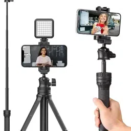 Yantralay Extendable Table top Tripod Selfie Stick with 2 in 1 Phone Mount, Vlogging Tripod image 2