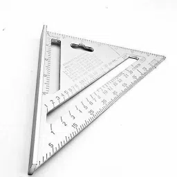 Double Side Scale Aluminium Alloy Metric Inch Triangle Measurement in 90 Degree Triangle Ruler Hand Tool Tri-Square-18