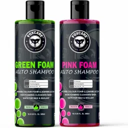 GREEN + PINK COLOUR FOAM CAR SHAMPOO - PRODUCES THICK COLOUR FOAM - 1LITER NET Car Washing Liquid-image-26