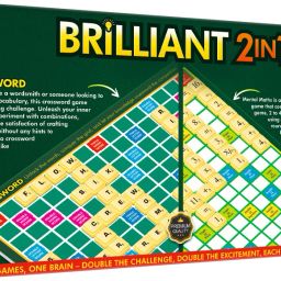 Brilliant 2in1 (1972) Crossword & Mental Maths Double Challenge Educational Board Games-image-11