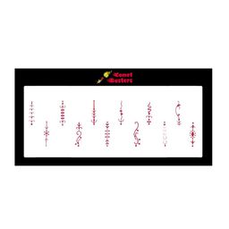 Comet Busters 12 Pcs Reusable Designer Bindis - Maroon image 3