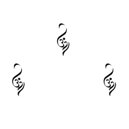 Comet Busters Set Of 3 Black Bindis image 2