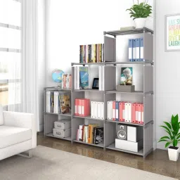 Plastic Metal 12 Shelf Book Organizer Metal Open Book Shelf-27