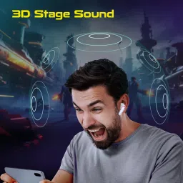 crossbeats Fury Max Gaming TWS|100hr Playtime|RGB Lights|30ms Low Latency|6 mic AI ENC Bluetooth Gaming Headset image 3