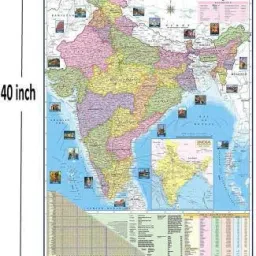 surya globe Globe for Kids, MITTAL Educational World Globe with 50mm Magnifying Glass and India Polical and World Political Maps for Kids/Office Globe/Political Globe/Globes for Students Desk & Table Top Political World Globe (Medium Blue) image 3