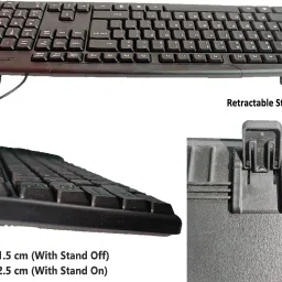 ANJO Combo of Keyboard-Mouse-USB Hub-Pad-Cleaning Gel-OTG Type C & Micro-USB Light Combo Set image 2