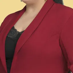 wild U Plus Size Front Open Peplum Formal Blazer image 4