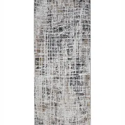 OBSESSIONS Beige & Charcoal Abstract-Printed Anti-Static Floor Runner image 3