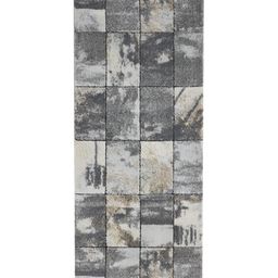 OBSESSIONS Grey Geometric-Printed Anti-Static Floor Runner image 5