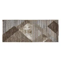 OBSESSIONS Brown & Beige Geometric Pattern Anti-Static Floor Runner image 5