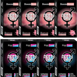 Super Value Pack Bubblegum Flavour & 4 IN 1, Dotted, Ribbed, Extra Time, Thin Condom-image-16