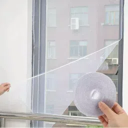 smiker New Indoor Mesh Insect Mosquito Window Net (Pack of 3- White) Insect Net image 3