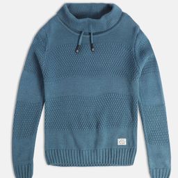MINI KLUB Boys Cable Knit Self Design Turtle Neck Pullover-image-46