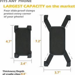alexvyan cycle with 360 Degree Rotation Cell Phone Cradle Mount Holder for All Size Mobile Bicycle Phone Holder image 2