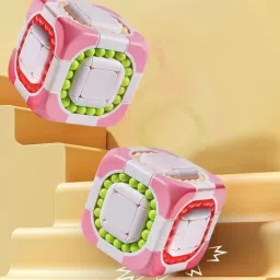 funablo Magic Cube 3x3 Rotating 2 in 1 Magic Bean Cube Children's Educational Puzzle image 4