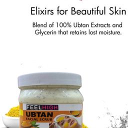 FEELHIGH Set of De Tan & Ubtan Scrub For Face & Body - 500 ml Each image 3