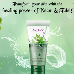 NutriGlow Neem & Tulsi Face Scrub With Oil Control Formula-65 ml image 5