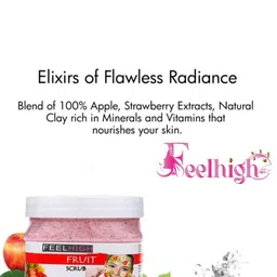 FEELHIGH Set of De Tan Scrub & Mix Fruit Scrub For Face & Body - 500 ml Each image 2