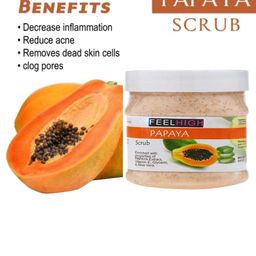 FEELHIGH Set of Papaya & Chocolate Scrub for Face & Body - 500 ml Each image 4