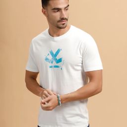 Men Solid Round Neck Pure Cotton White T-Shirt-image-49