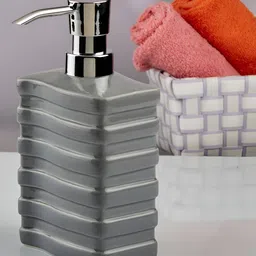 Kookee Grey Abstract Ceramic Soap Dispenser image 2