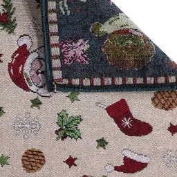 KLOTTHE Red & Green Printed Cartoon Characters Table Runner image 3