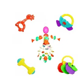 Rattles for Little Babies 4 Cute Toys with Musical Merry Go Round Toy Rattle Rattle-4