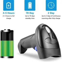 RAISA PRINTECH Wireless Barcode Scanner 1D Reader with Plug & Play for Computers, PC, Laptop, Desktop & POS Laser Barcode Scanner image 3