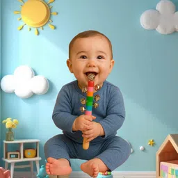 music bells colorful bright playful hand ring Rattle-image-41