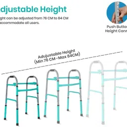 tryfit Eco Walker Lightweight Foldable Walker with Adjustable Height Anti-Skid Grip Walking Stick image 5