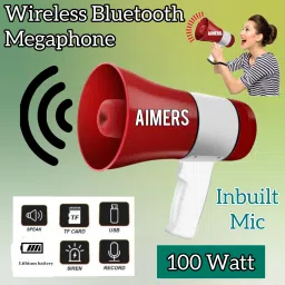 Megaphone Loud Speaker Trumpets Recording Speaker Horn with USB & SD Card Port 30 Watts Handheld Megaphone with Recorder USB and Memory Card Voice Recorder Indoor, Outdoor PA System-22