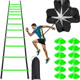 4M Speed Agility Training Adjustable Set, 12 Disc Cones Football Kit-image-9