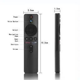 QIBOX Mi X Pro, X series, Mi 5A Voice Remote Control with Silicone Cover For DevicesMi Android TV, Mi tv, Xiaomi Redmi Mi Smart Tv, MI Smart TV 4A Remote Controller image 2