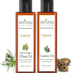 Olive Oil and Castor Oil - Combo (Cold Pressed) - For Hair, Skin and Body Massage-image-7